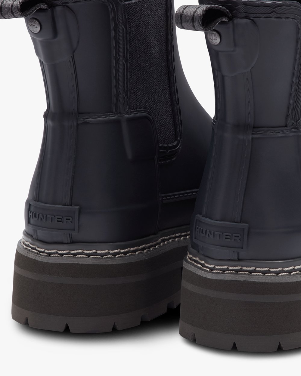 Women Hunter Refined Stitch Detail | Chelsea Boots Navy | NZ-9261-QZTI